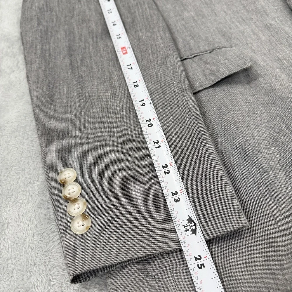 J.Crew Ludlow Blazer Men 42S Gray Somelos Unstructured Cotton Stretch Sport Coat